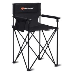 Portable 38'' Oversized High Camping Fishing Folding Chair
