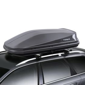 VISRACK Hard Shell Roof Cargo Carrier with Security Keys, Roof Box, Cargo Box, 62 (L) x 31 (W) x 15(H) Inches, 14 Cubic Feet (Tool-Free Install), GRAY