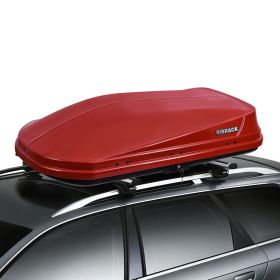 VISRACK Hard Shell Roof Cargo Carrier with Security Keys, Roof Box, Cargo Box, 62 (L) x 31 (W) x 15(H) Inches, 14 Cubic Feet (Tool-Free Install), RED